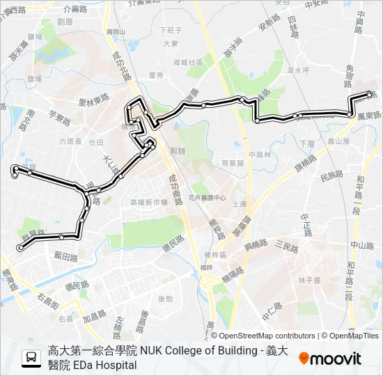 巴士95A的線路圖