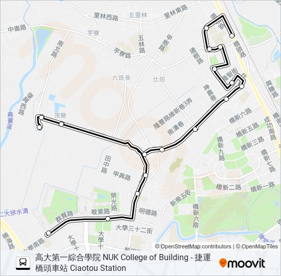 95B bus Line Map