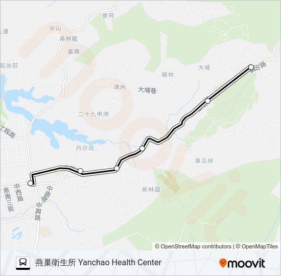 巴士燕巢A的線路圖