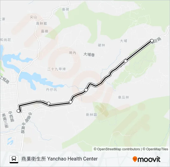 燕巢A Bus Line Map
