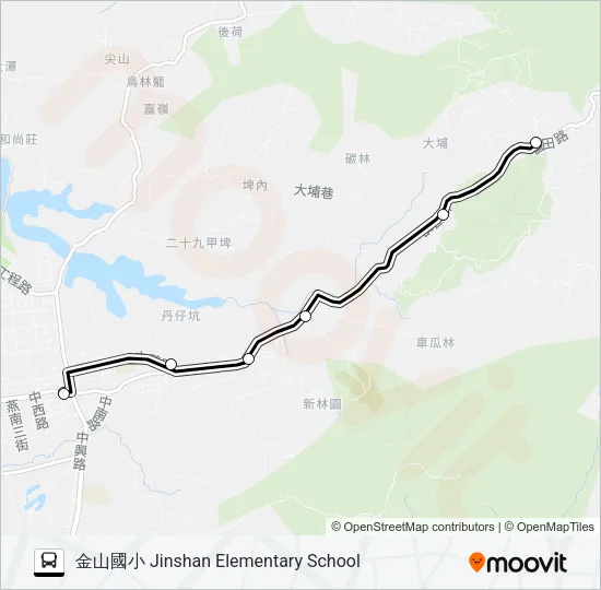 燕巢A Bus Line Map