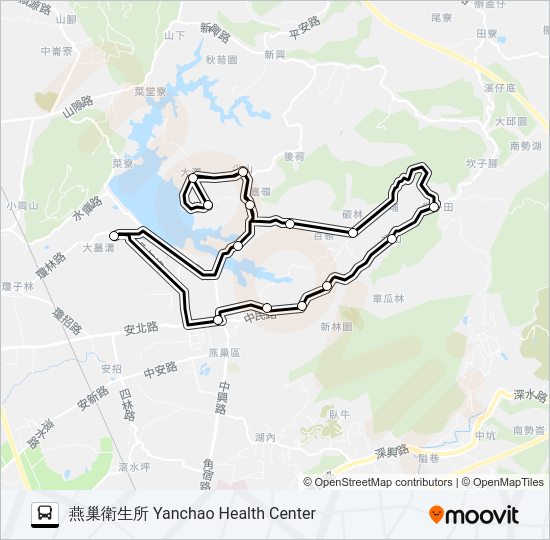 燕巢B bus Line Map