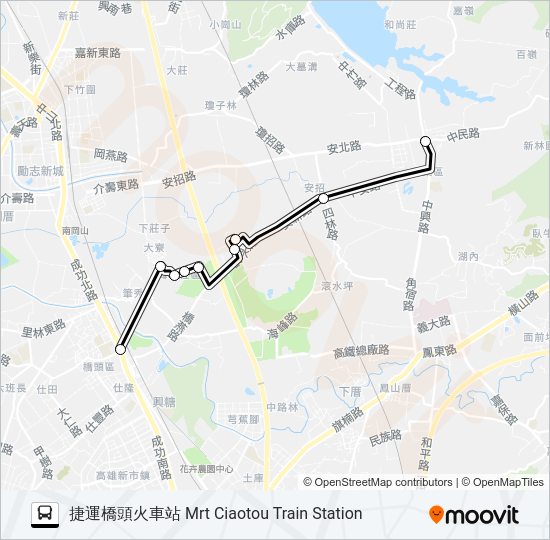 T402 bus Line Map