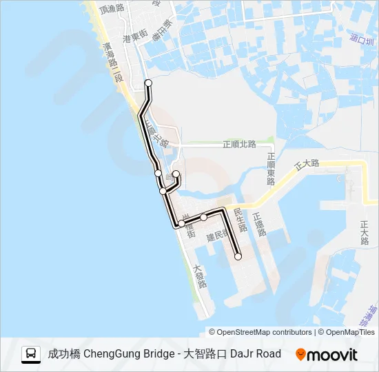 T702B Bus Line Map