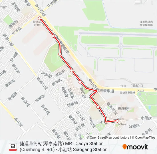 紅6公車式小黃 Bus Line Map
