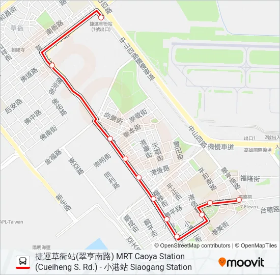 紅6公車式小黃 Bus Line Map