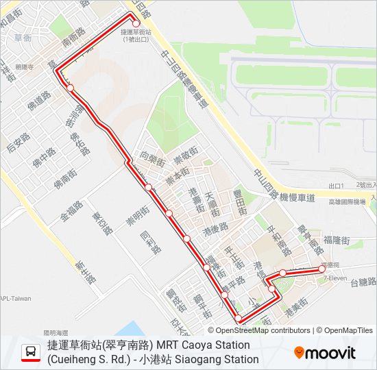 巴士紅6公車式小黃的線路圖