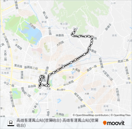 23(部分延駛文山高中)公車式小黃 bus Line Map