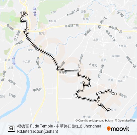 巴士T506的線路圖