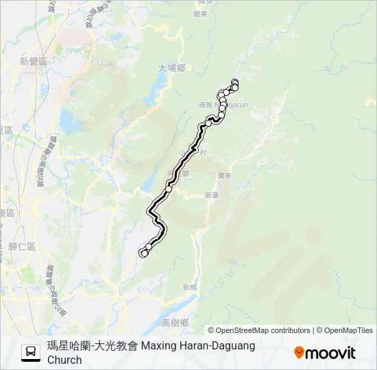 巴士T522的線路圖