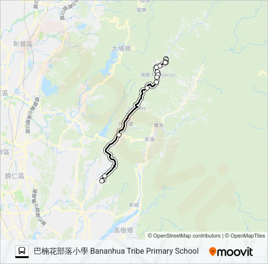 巴士T522的線路圖