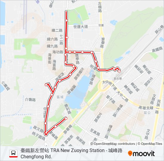 巴士紅51A公車式小黃的線路圖