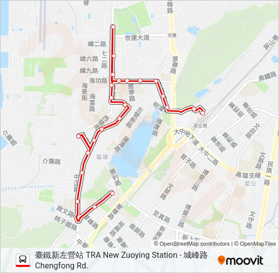 紅51A公車式小黃 Bus Line Map