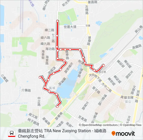 紅51A公車式小黃 Bus Line Map