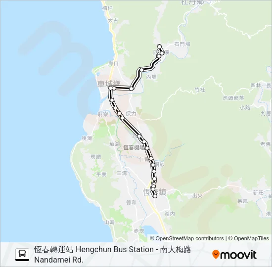 巴士201的線路圖