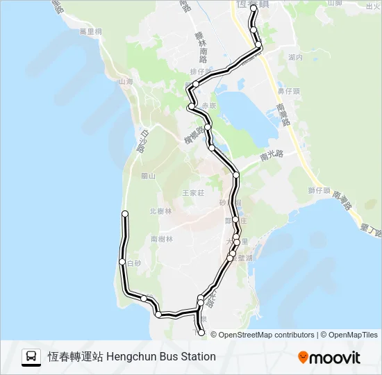 巴士305的線路圖