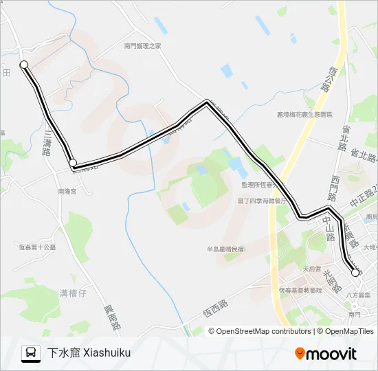 巴士308的線路圖