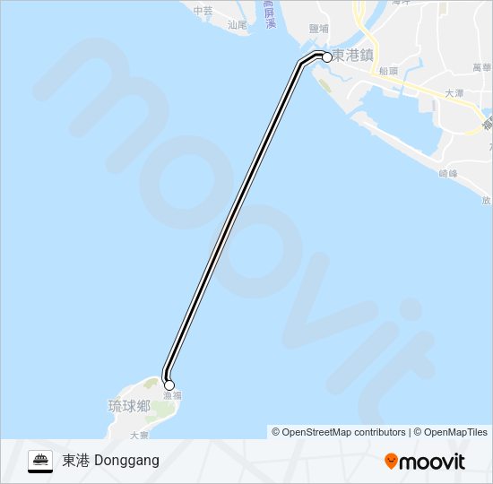 渡輪泰富的線路圖