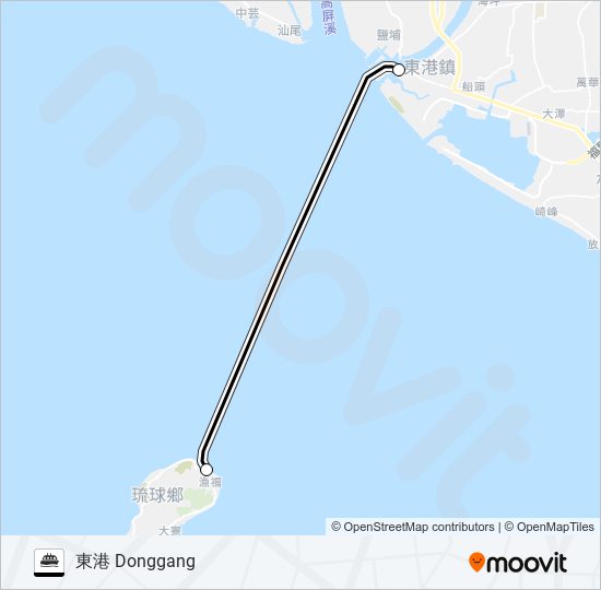 東琉 ferry Line Map