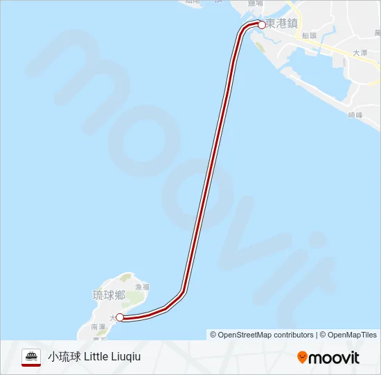 渡輪琉球的線路圖