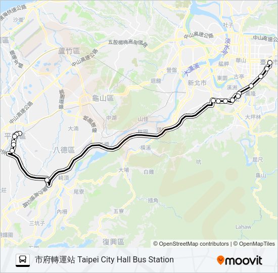 巴士9001的線路圖