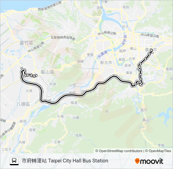 巴士9009的線路圖