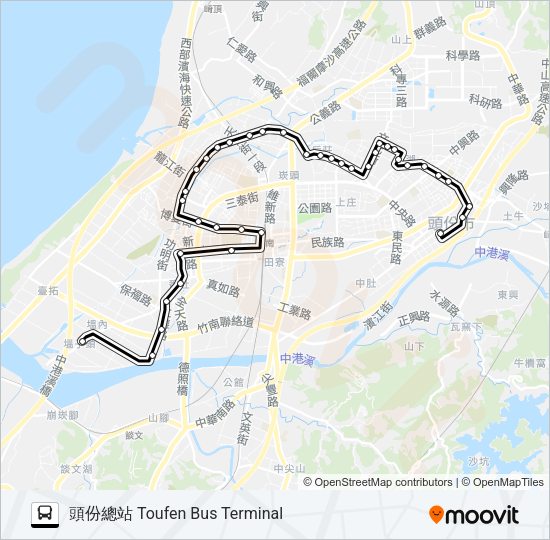 巴士5813的線路圖