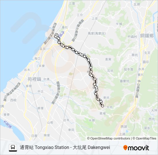 巴士5820的線路圖