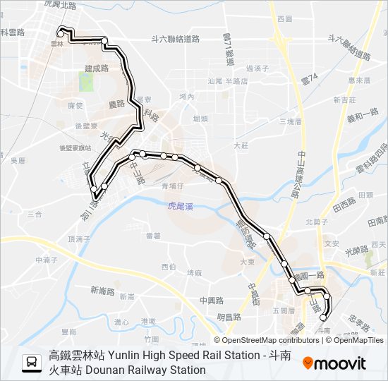 7102 bus Line Map