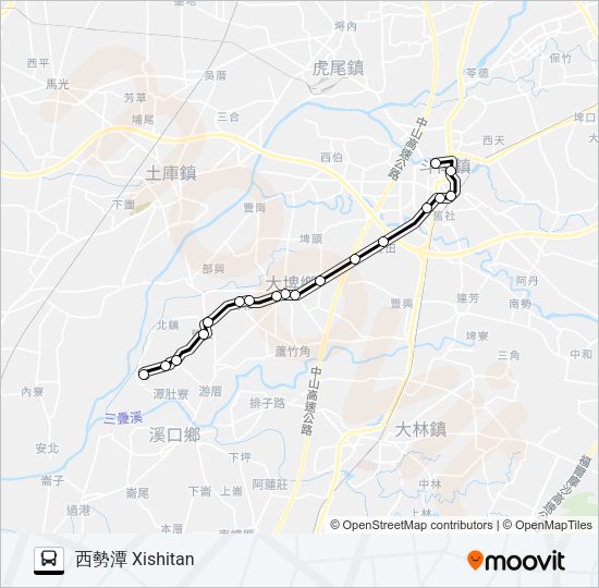 巴士7105的線路圖