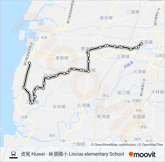 巴士7107的線路圖