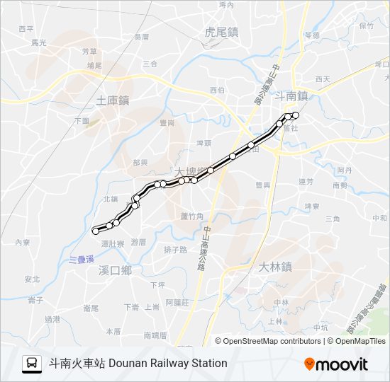 巴士7105A的線路圖