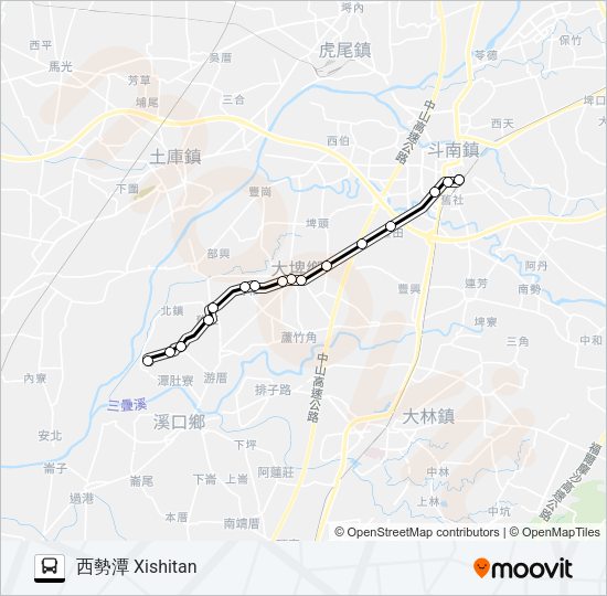 巴士7105A的線路圖