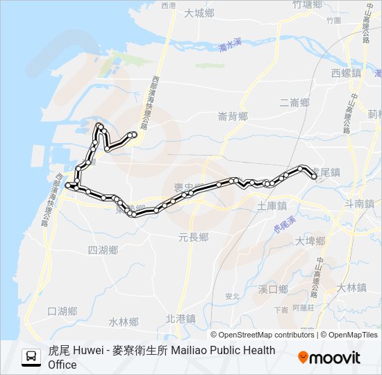 巴士7111A的線路圖