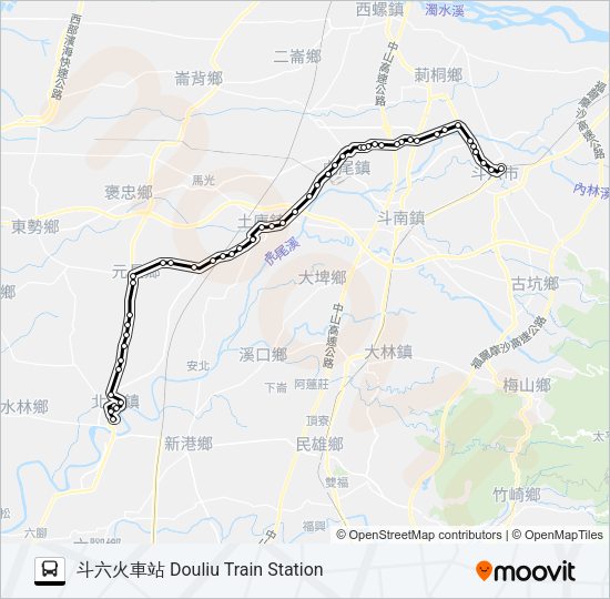 巴士7123A的線路圖