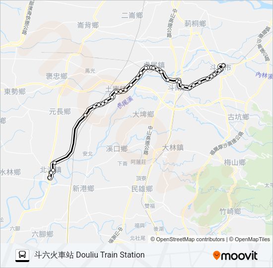 巴士7124B的線路圖