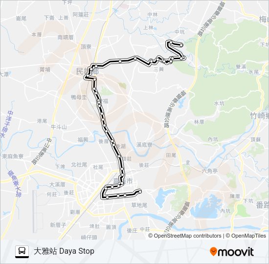 巴士7309的線路圖