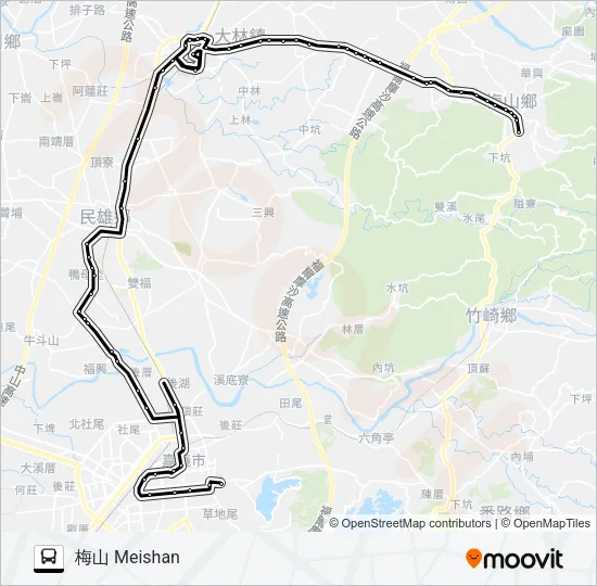 7304A Bus Line Map