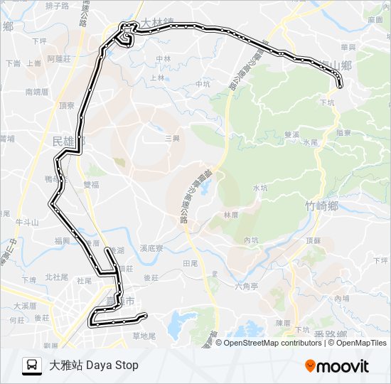 7304A bus Line Map