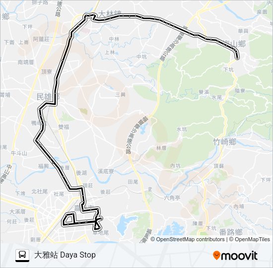 巴士7304B的線路圖