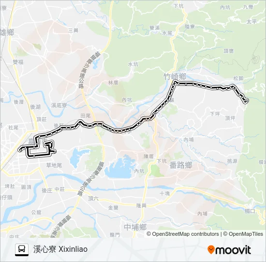 巴士7312A的線路圖
