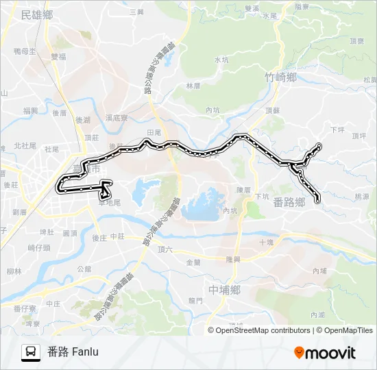 巴士7319A的線路圖