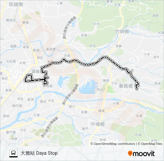 巴士7319G的線路圖
