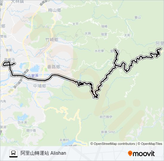 巴士7322A的線路圖