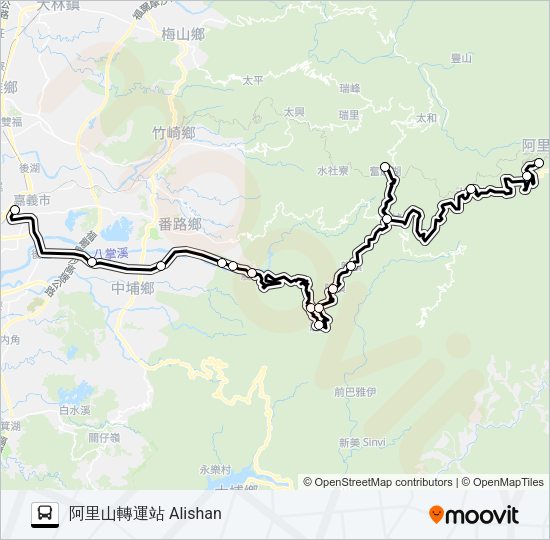 巴士7322D的線路圖