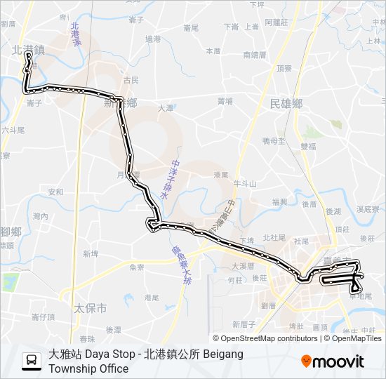 巴士7325A的線路圖