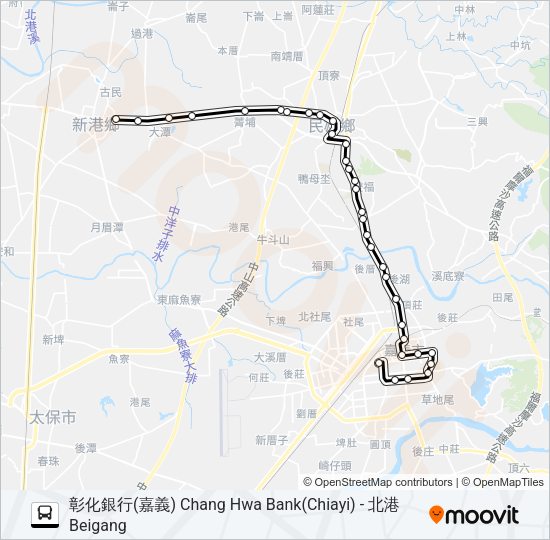 巴士7202B的線路圖