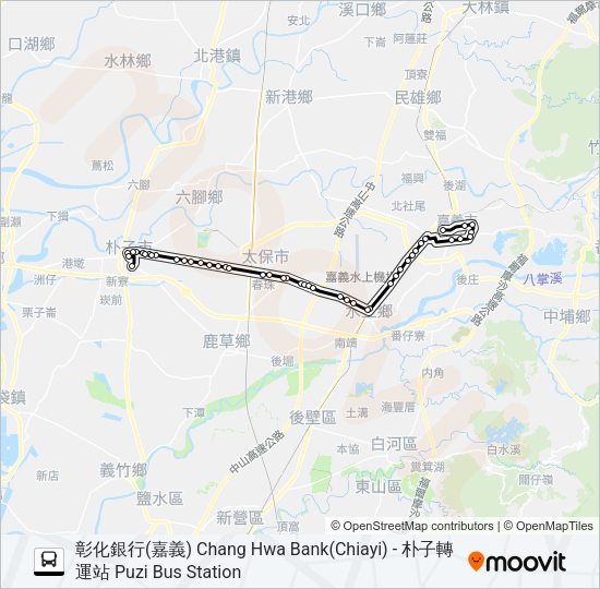 巴士7205A的線路圖