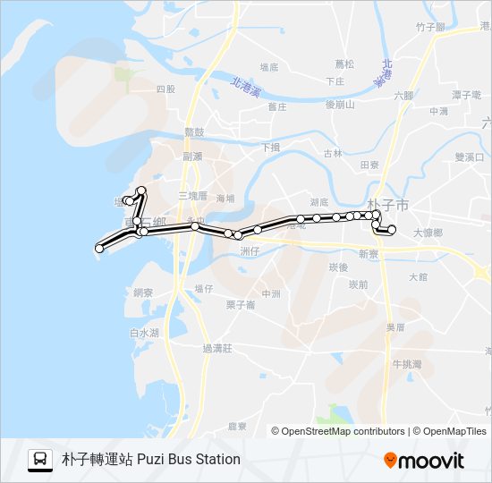巴士7233A的線路圖
