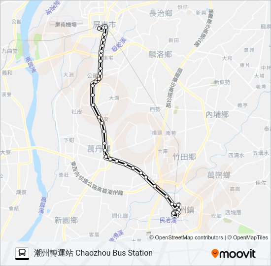 巴士8208的線路圖